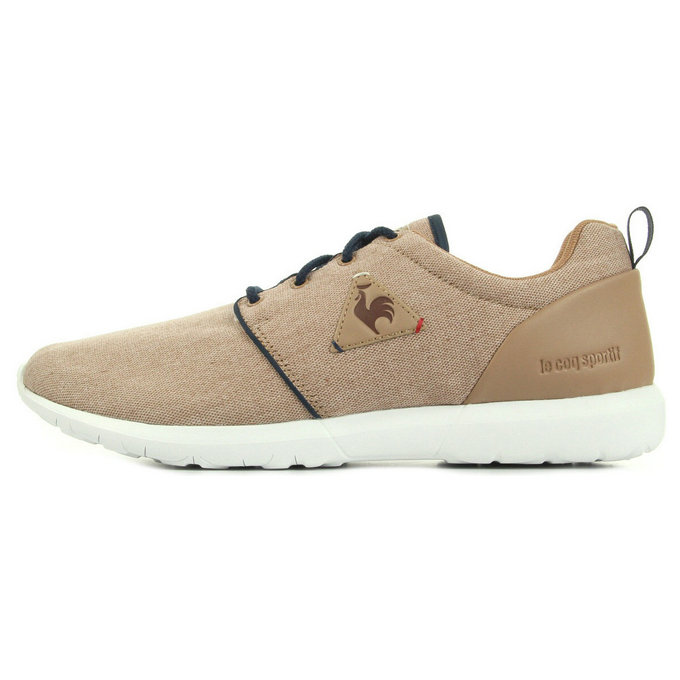 Le Coq Sportif Dynacomf Canvas Marron Chaussures Homme